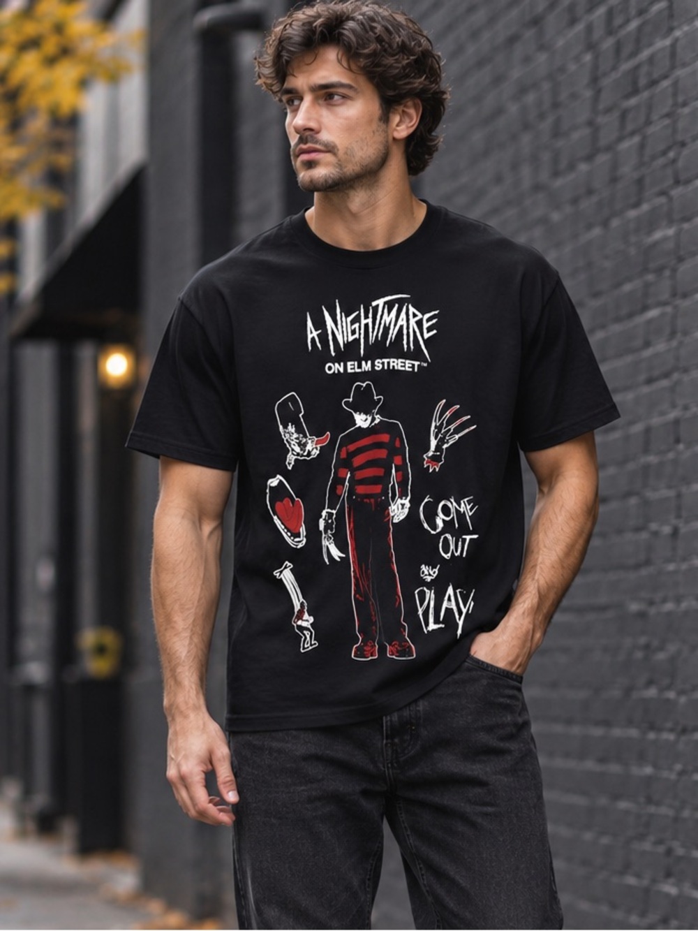 A Nightmare on Elm Street Freddy Krueger Graphic Tee Men’s L